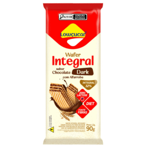 WAFER INTEGRAL ZERO SABOR CHOCOLATE COM ALFARROBA 90g - LOWCUCAR