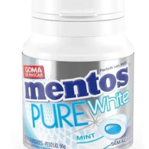 POTE BRANCO CHICLETE MENTOS PURE WHITE 56g
