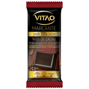 BARRA VITAO 70g NIBS CACAU 70% DARK ZERO